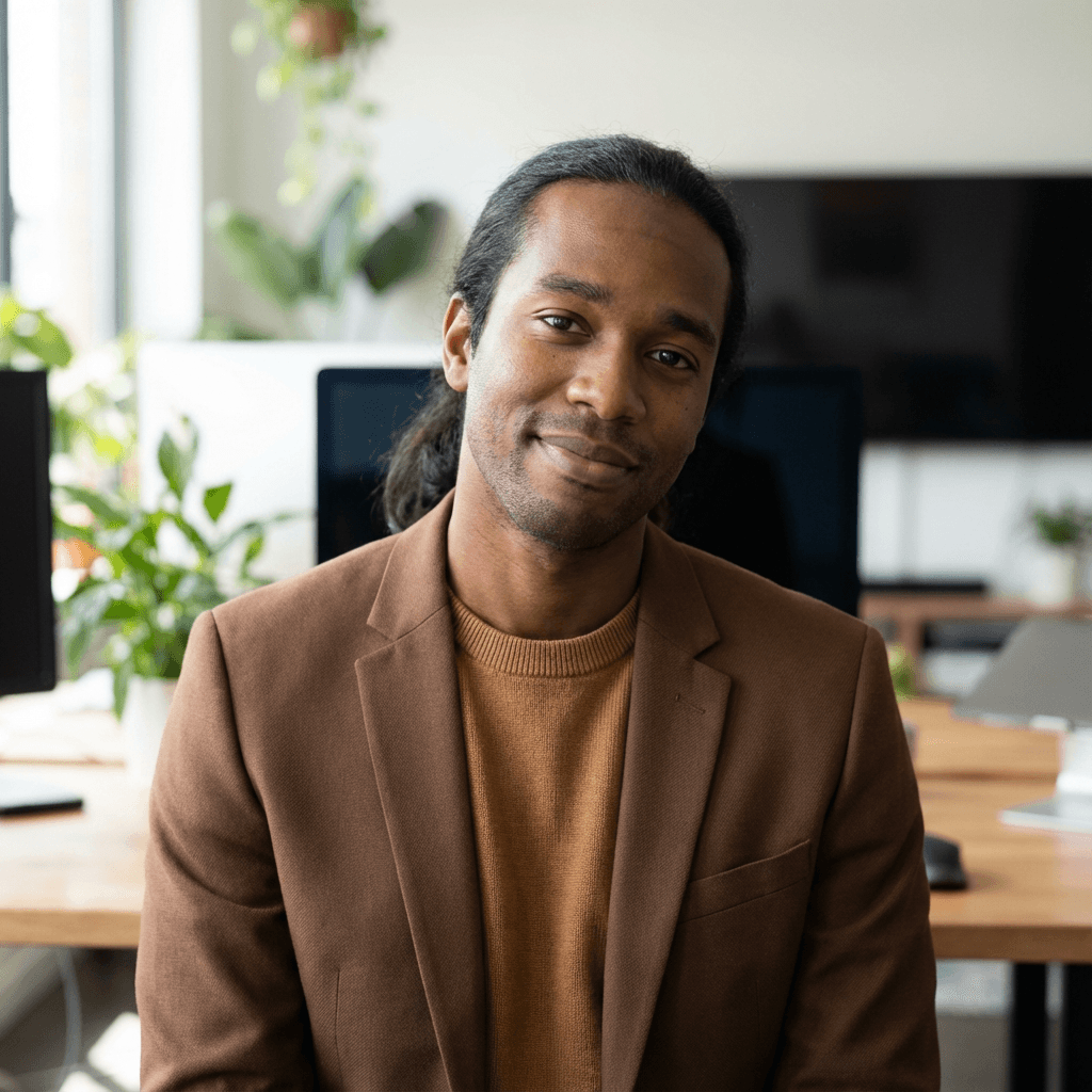 Marcus Reid in a meeting room in Toronto